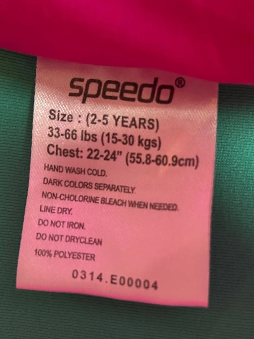 Speedo Life Vest - Works Perfectly